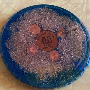 Vintage Resin Wooden Nickel Coaster